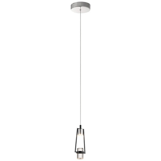 Elan Ayse LED Mini Pendant, Matte Black/Clear Bubble Crystal - 84188