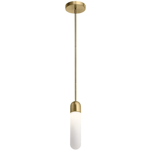 Elan Sorno LED Mini Pendant, Champagne Gold/Etched Opal - 84196