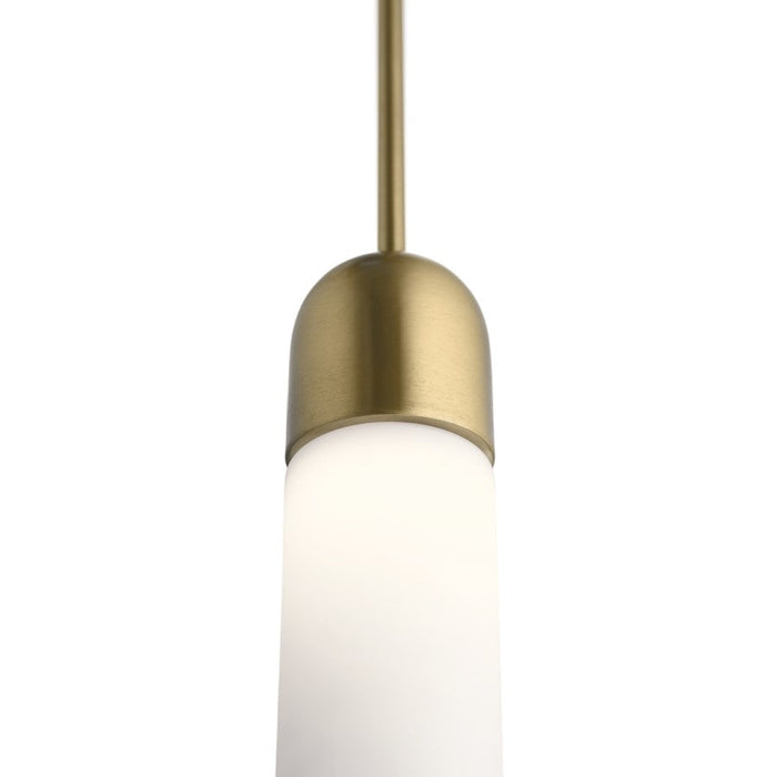 Elan Sorno LED Mini Pendant, Champagne Gold/Etched Opal
