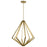 Elan Everest 8 Lt LED Chandelier 1 Tier Large, Champagne Gold/Etched - 84200