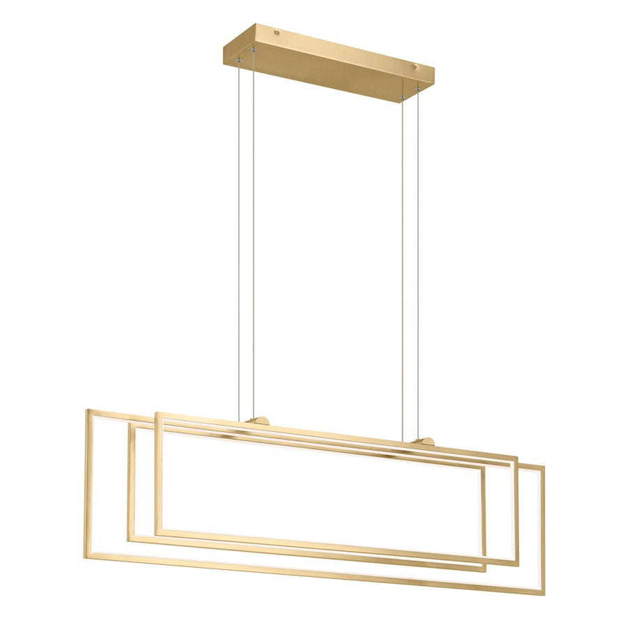 Elan Jestin 46" Led Linear Chandelier, Champagne Gold - 84331CG