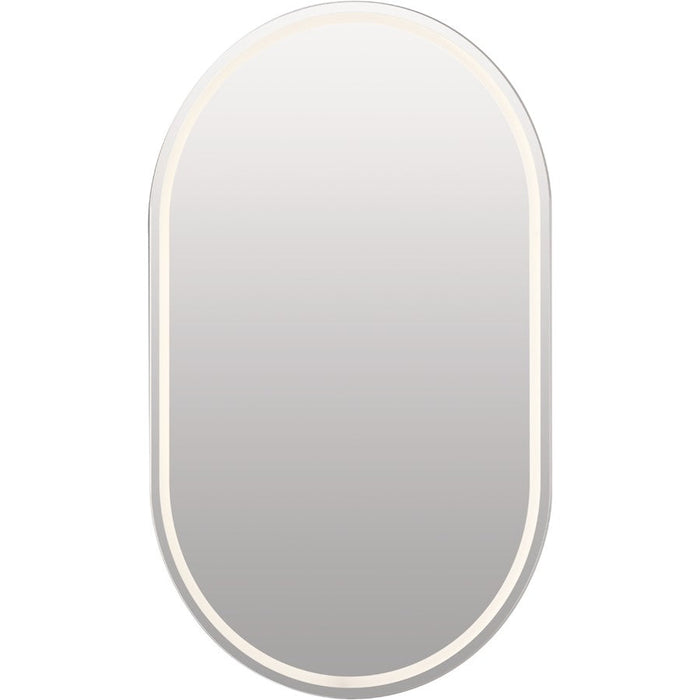 Elan Menillo LED Mirror, White/Etched