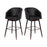 Flash Furniture Margo Barstool, Pack Of 2, Black - 2-AY-1928-30-BK-GG