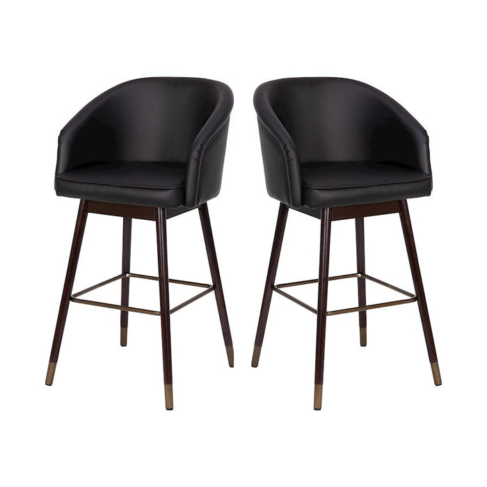 Flash Furniture Margo Barstool, Pack Of 2, Black - 2-AY-1928-30-BK-GG