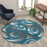 Flash Furniture Willow 6X6 Round Area Rug, Turquoise