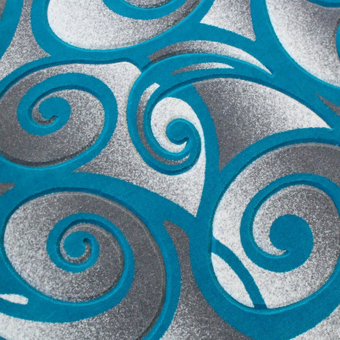 Flash Furniture Willow 6X6 Round Area Rug, Turquoise