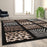 Flash Furniture Menagerie Animal Print Rug, Black