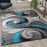 Flash Furniture Tellus Ocean Wave Area Rug, Turquoise