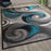 Flash Furniture Tellus Ocean Wave Area Rug, Turquoise