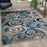 Flash Furniture Masie Swirl Area Rug, Turquoise