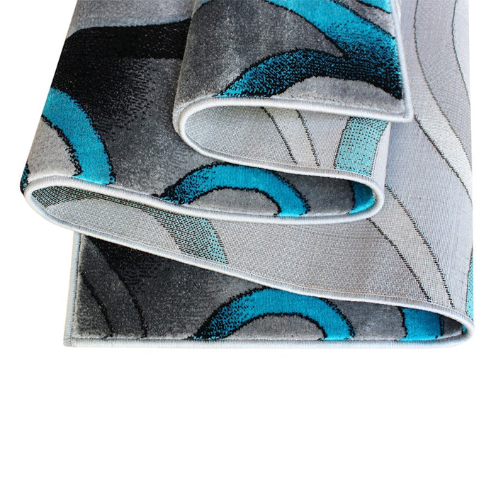 Flash Furniture Masie Swirl Area Rug, Turquoise