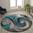 Flash Furniture Masie 8X8 Swirl Area Rug, Turquoise