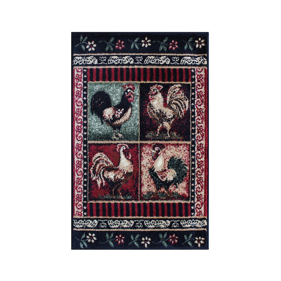 Flash Furniture Gallus 2X3 Rooster Area Rug, Black - ACD-RG577-23-BK-GG