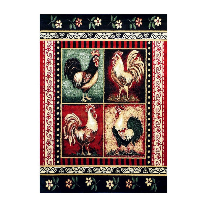 Flash Furniture Gallus 5X7 Rooster Area Rug, Red - ACD-RG70HL-57-RD-GG