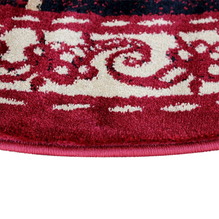 Flash Furniture Gallus Round Rooster Area Rug, Red