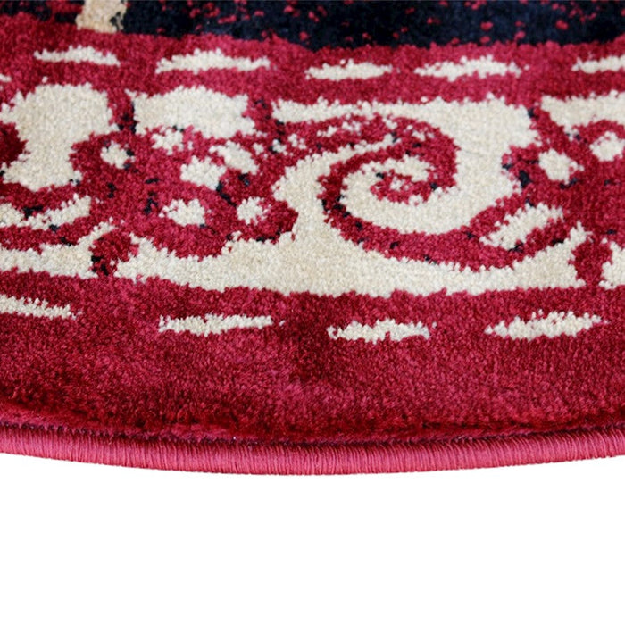 Flash Furniture Gallus Round Rooster Area Rug, Red