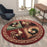 Flash Furniture Gallus Round Rooster Area Rug, Red