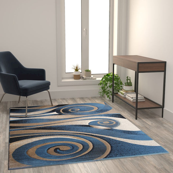 Flash Furniture Coterie Area Rug, Blue/Beige