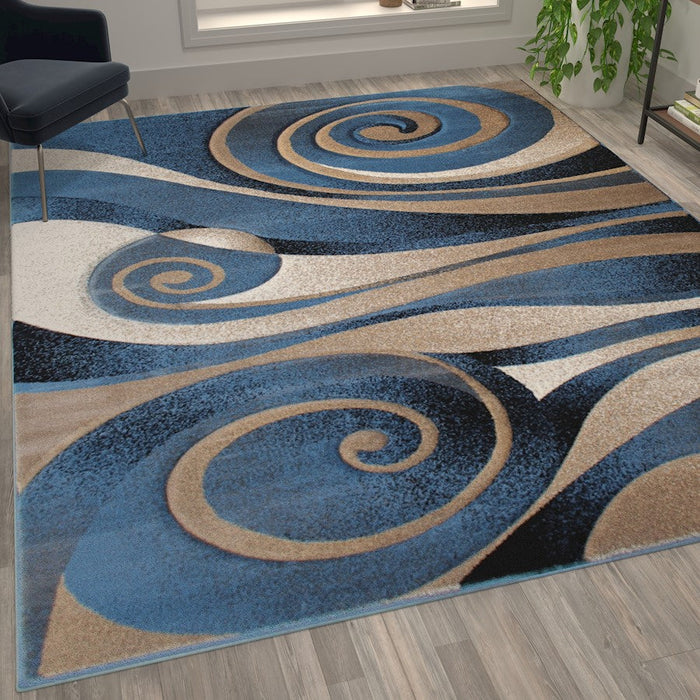 Flash Furniture Coterie Area Rug, Blue/Beige