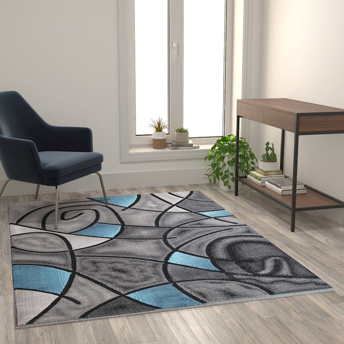 Flash Furniture Jubilee 5X7 Abstract Area Rug