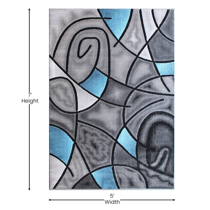 Flash Furniture Jubilee 5X7 Abstract Area Rug