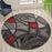 Flash Furniture Jubilee 7X7 Round Abstract Rug, Red