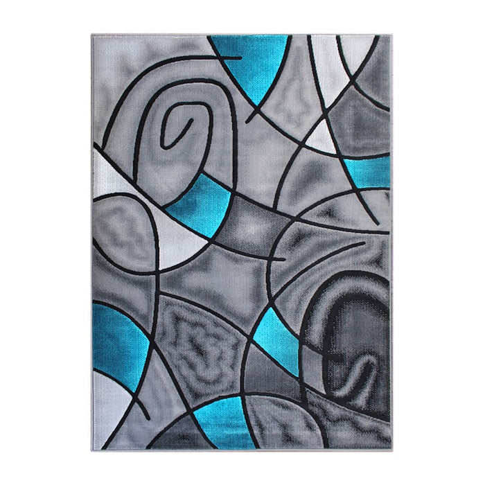 Flash Furniture Jubilee 8X10 Abstract Rug, Turquoise - ACD-RGTRZ860-810-TQ-GG