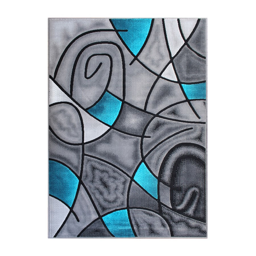 Flash Furniture Jubilee 8X10 Abstract Rug, Turquoise - ACD-RGTRZ860-810-TQ-GG