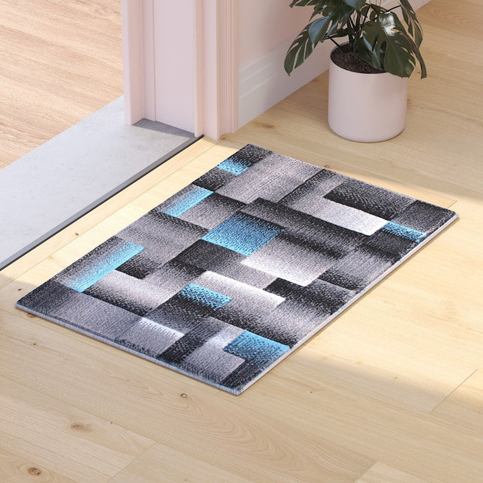 Flash Furniture Elio 2X3 Block Area Rug