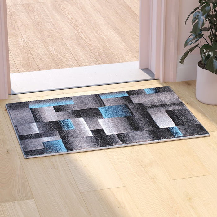 Flash Furniture Elio 2X3 Block Area Rug