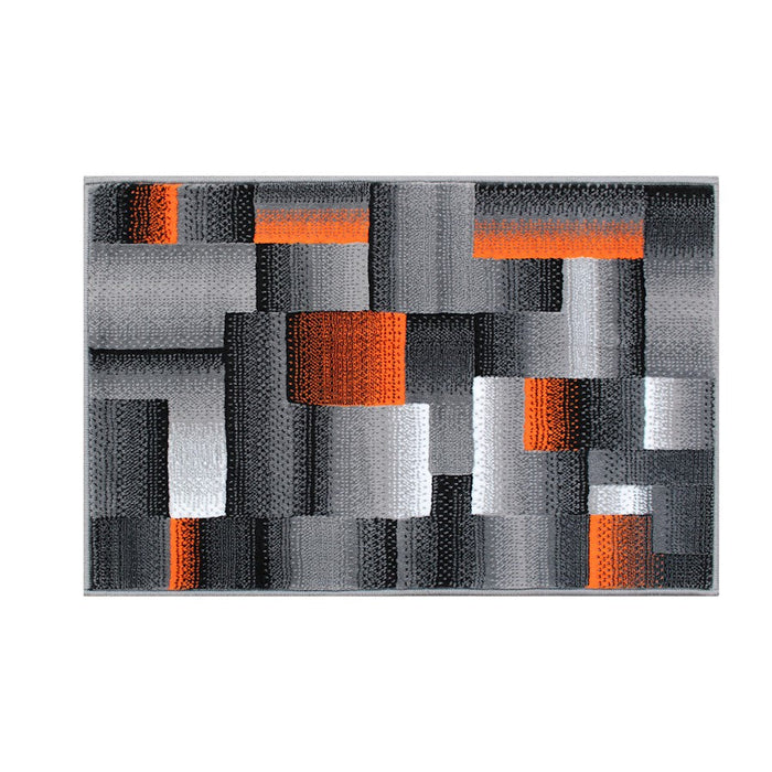 Flash Furniture Elio 2X3 Block Area Rug, Orange - ACD-RGTRZ861-23-OR-GG