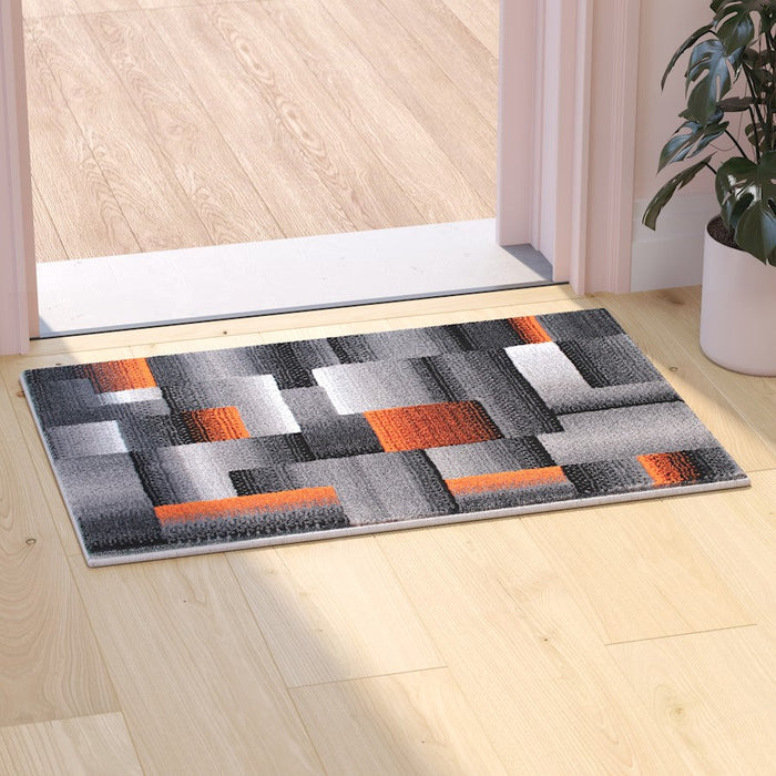 Flash Furniture Elio 2X3 Block Area Rug