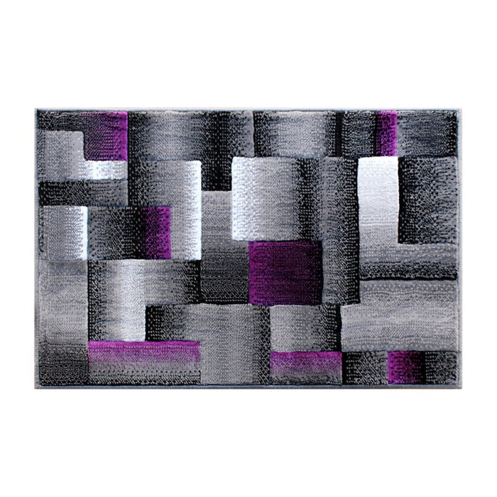 Flash Furniture Elio 2X3 Block Area Rug, Purple - ACD-RGTRZ861-23-PU-GG