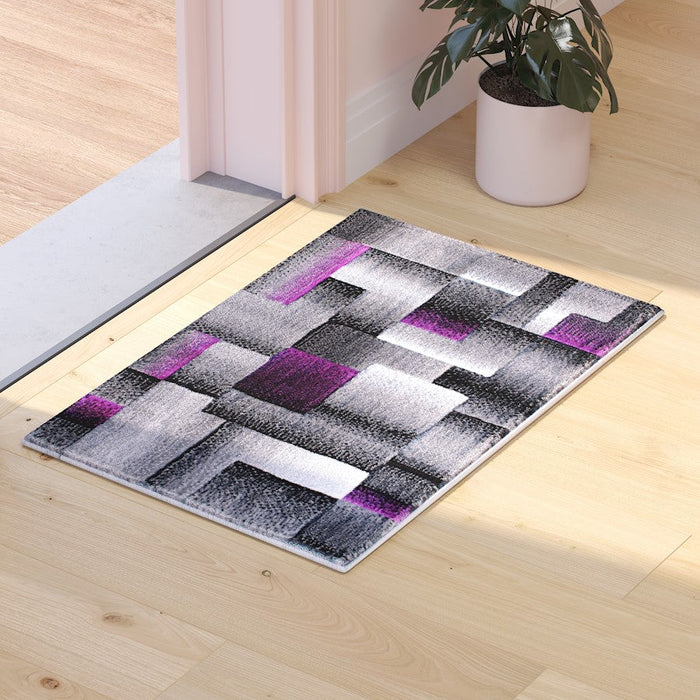 Flash Furniture Elio 2X3 Block Area Rug