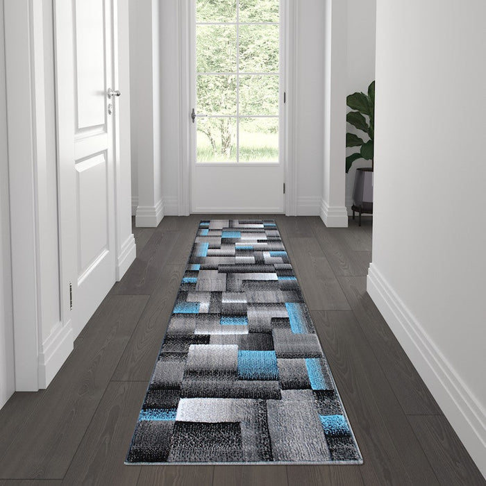 Flash Furniture Elio 2X7 Block Area Rug