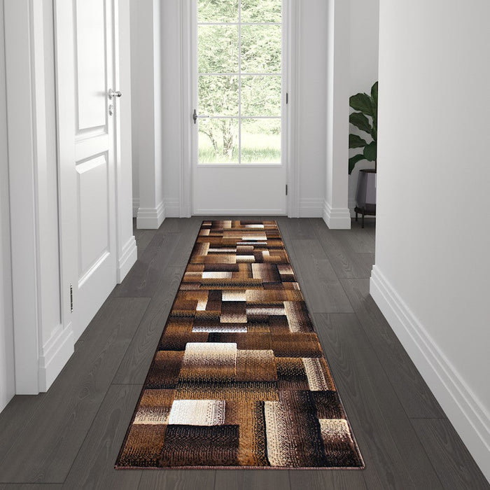 Flash Furniture Elio 2X7 Block Area Rug