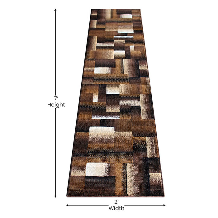 Flash Furniture Elio 2X7 Block Area Rug