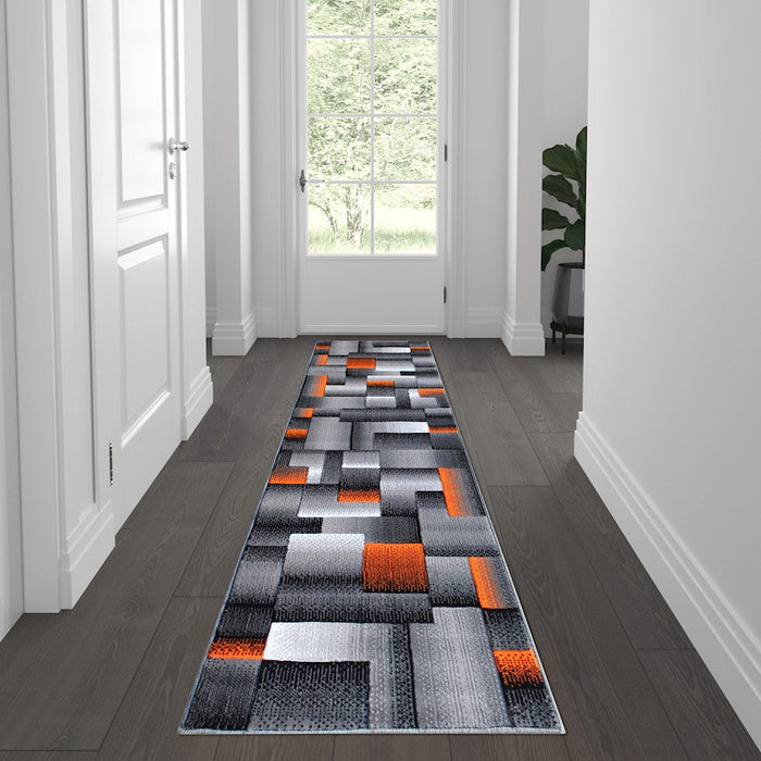 Flash Furniture Elio 2X7 Block Area Rug