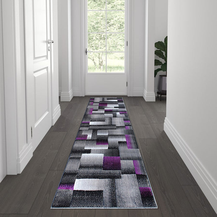 Flash Furniture Elio 2X7 Block Area Rug