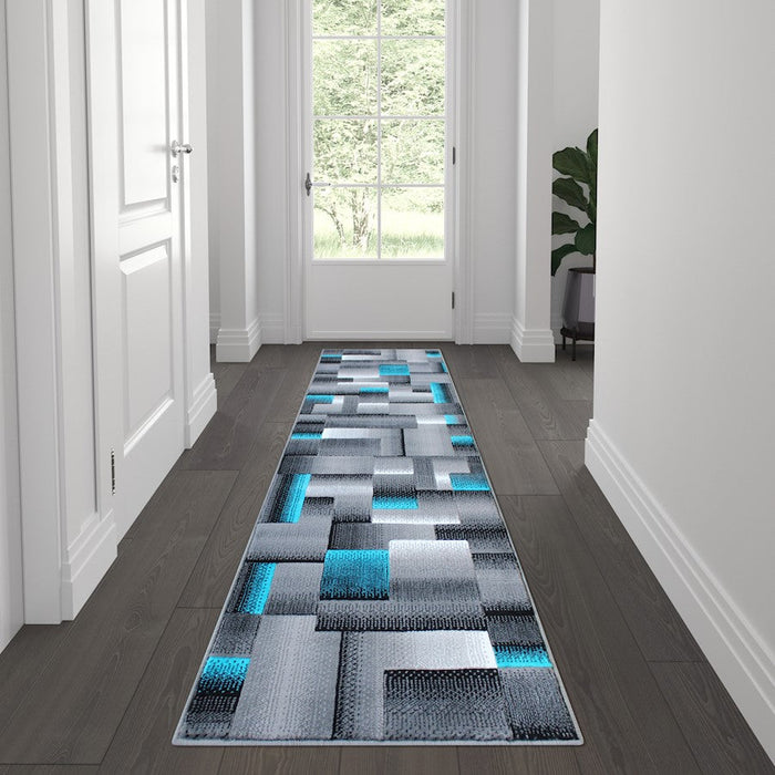 Flash Furniture Elio 2X7 Block Area Rug