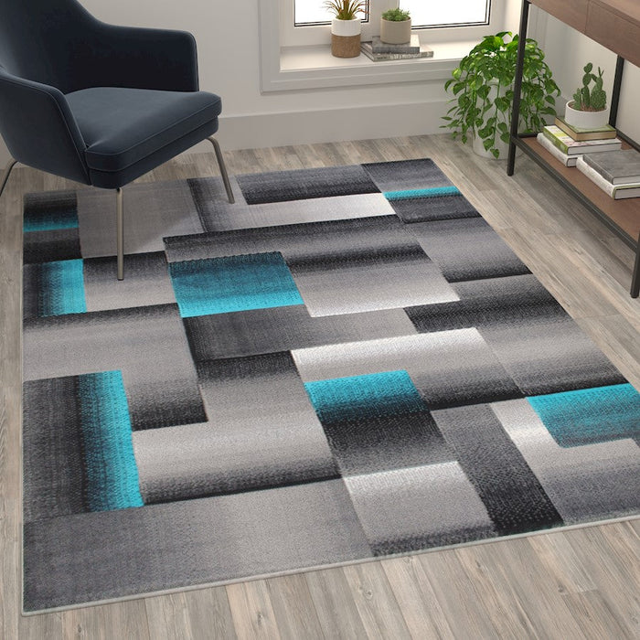 Flash Furniture Elio Block Area Rug