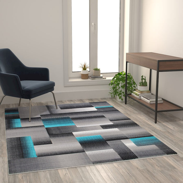 Flash Furniture Elio Block Area Rug