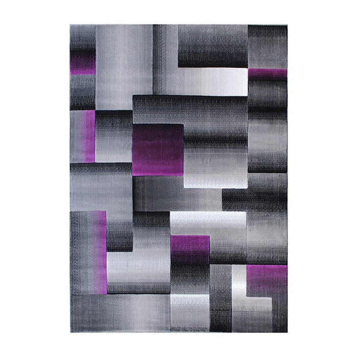 Flash Furniture Elio 6X9 Block Area Rug, Purple - ACD-RGTRZ861-69-PU-GG