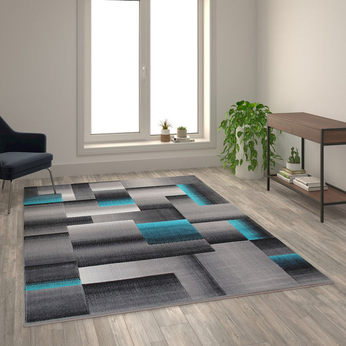 Flash Furniture Elio Block Area Rug