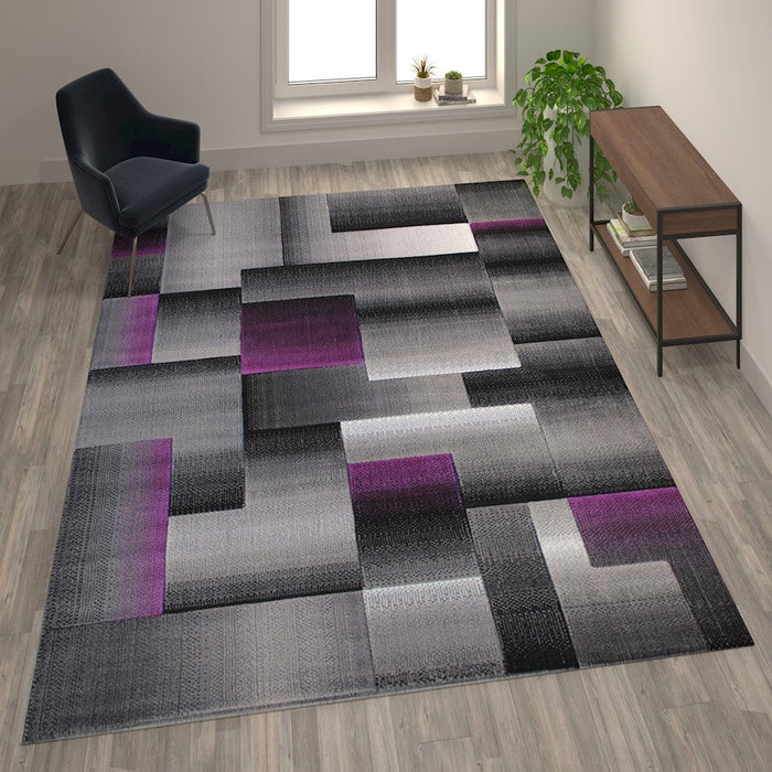 Flash Furniture Elio 8X10 Block Area Rug