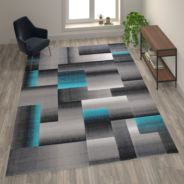 Flash Furniture Elio 8X10 Block Area Rug