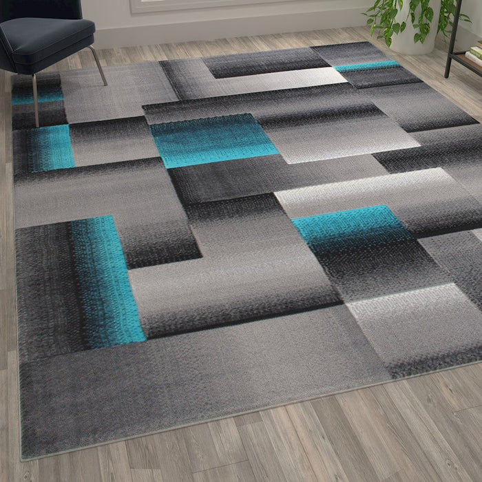 Flash Furniture Elio 8X10 Block Area Rug