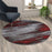 Flash Furniture Rylan 5X5 Round Abstract Rug, Red