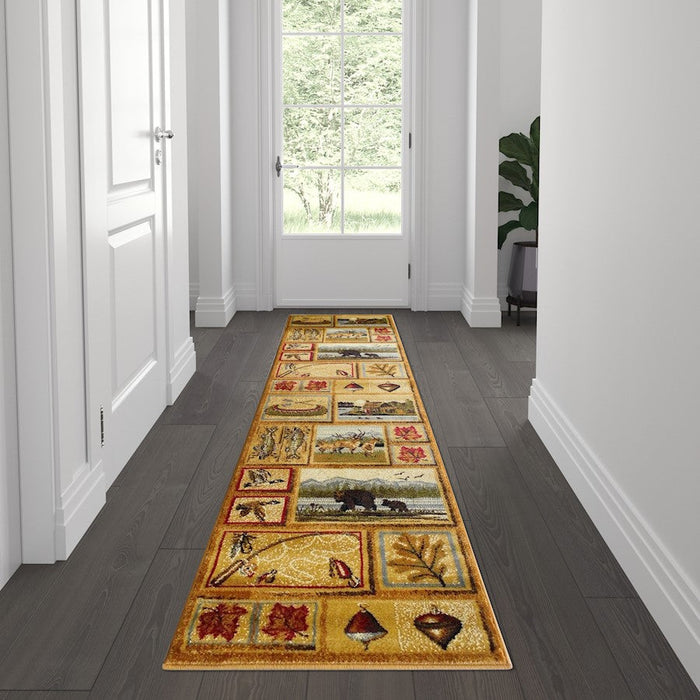 Flash Furniture Gaylord 2 X 7 Wildlife Area Rug