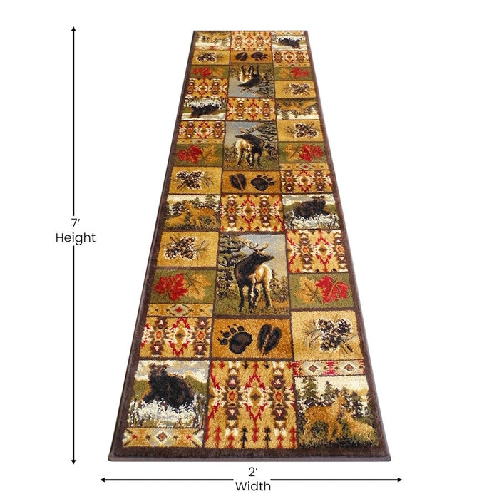 Flash Furniture Gaylord 2 X 7 Wildlife Area Rug